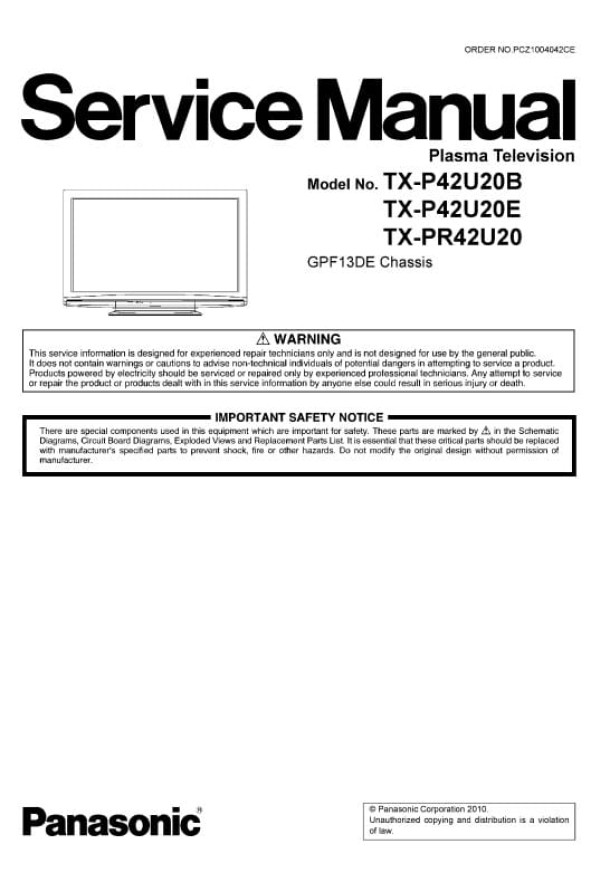 GPF13DE_TX-P42U20B, TX-P42U20E, TX-PR42U20